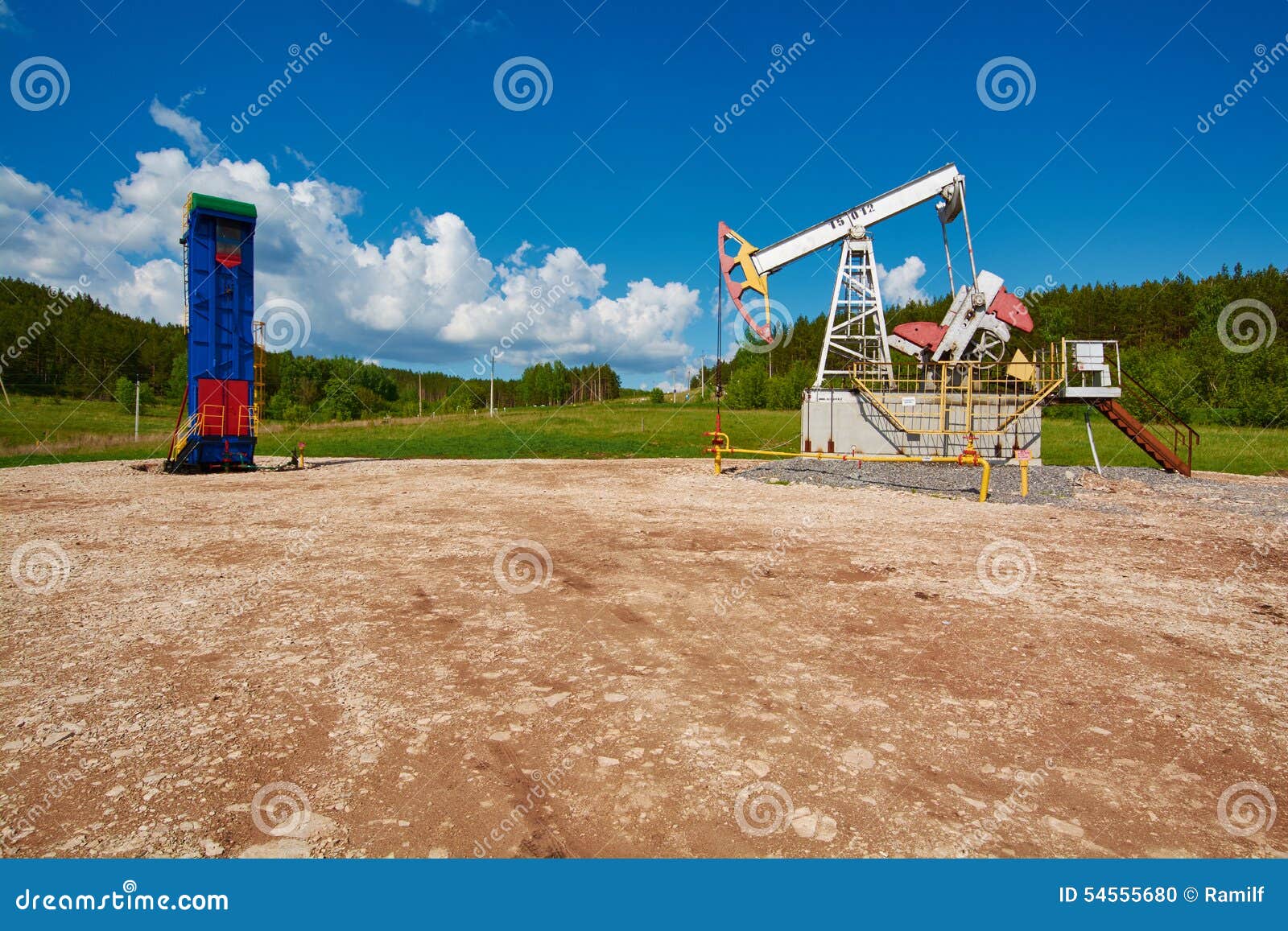 Oil pumping station stock photo. Image of derrick, fuel 54555680