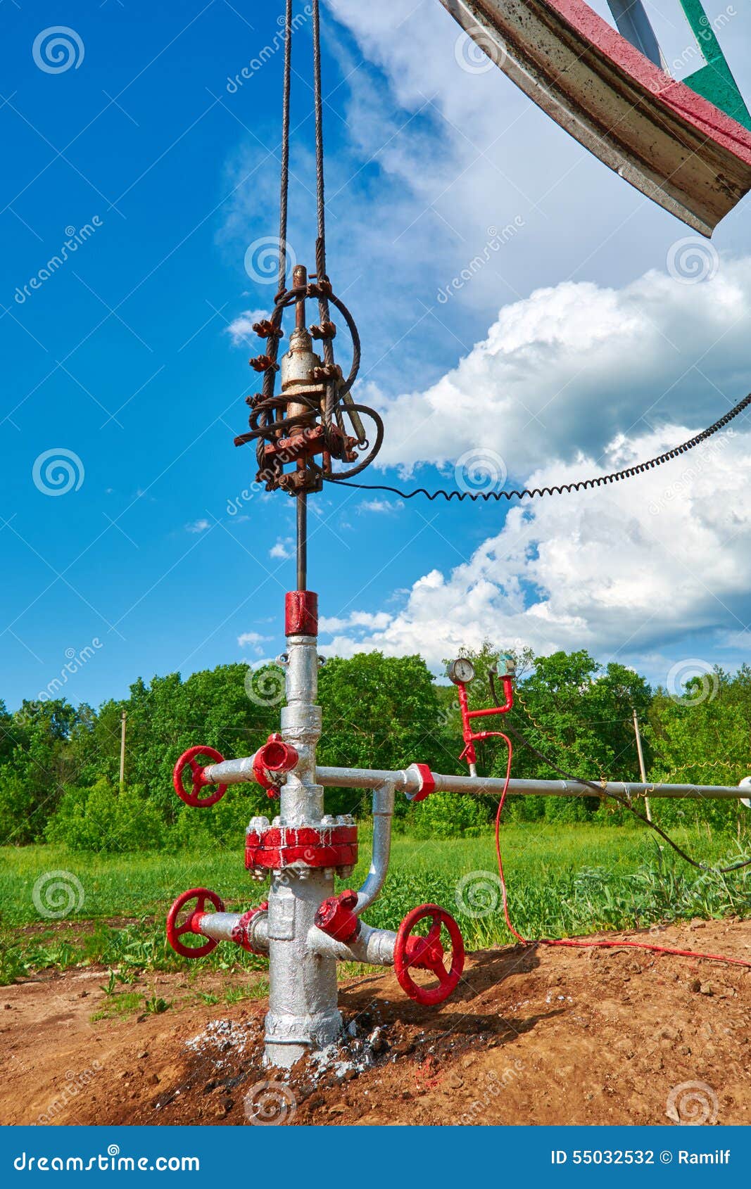 Oil pumping station stock photo. Image of gasoline, field 55032532