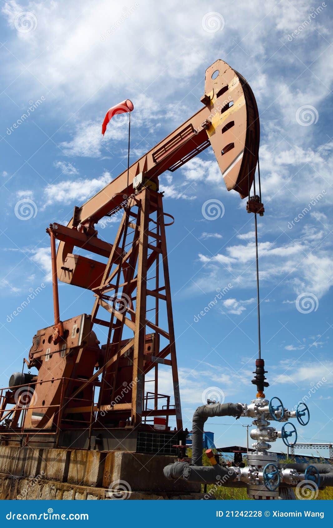 Oil pumpjack stock photo. Image of field, machinery, blue 21242228