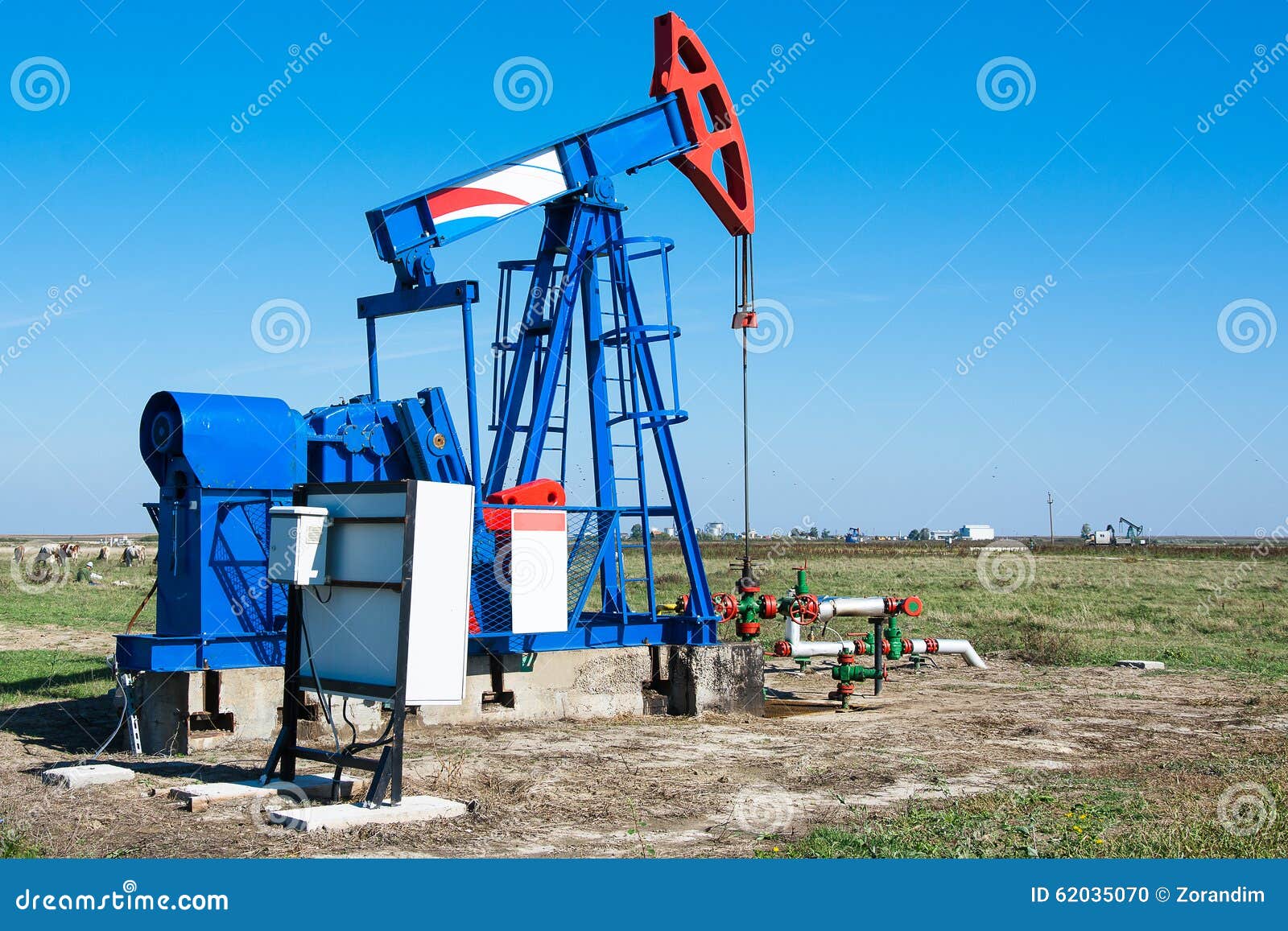 Oil pumpjack stock photo. Image of extraction, drilling 62035070