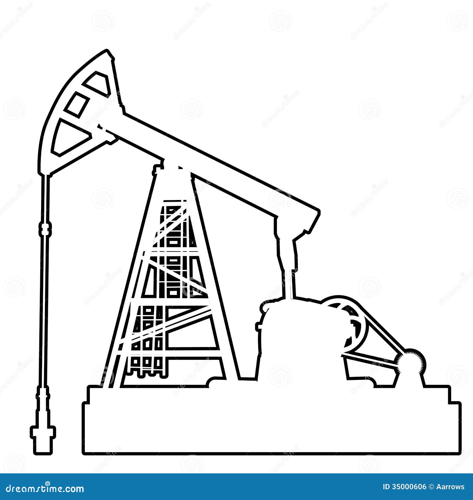 Oil Pump Jack Oil Industry Equipment Stock Vector (Royalty Free