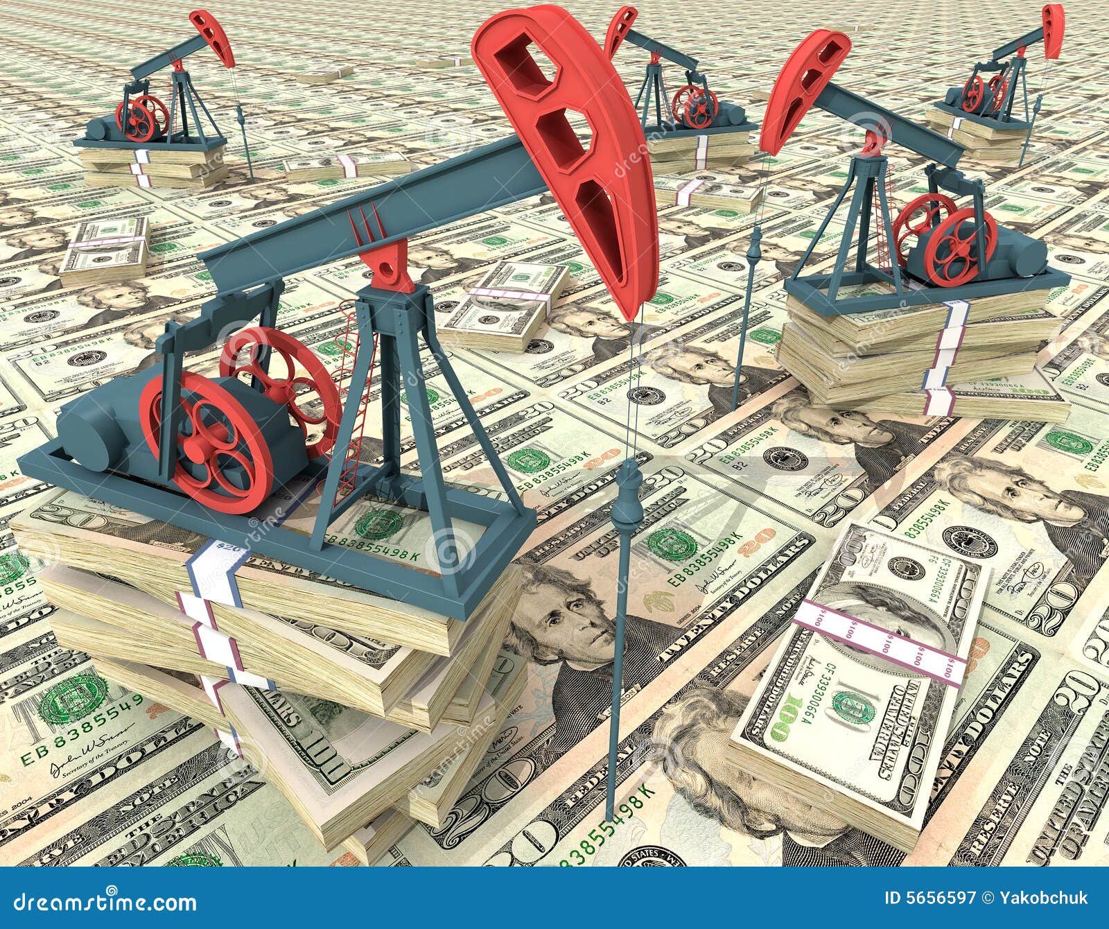 Oil pumps stock illustration. Illustration of cost, expensive 5656597