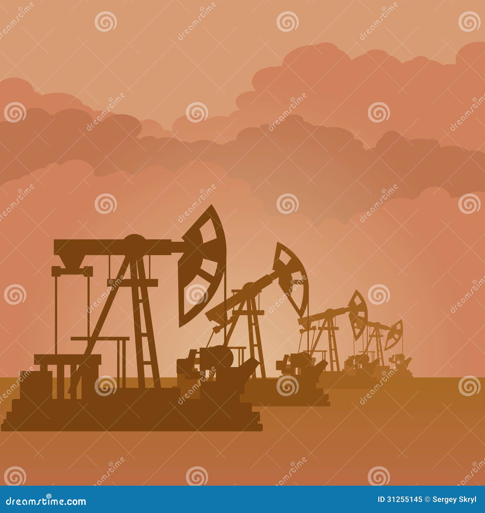 Oil Pumps Cartoon Vector 31255145