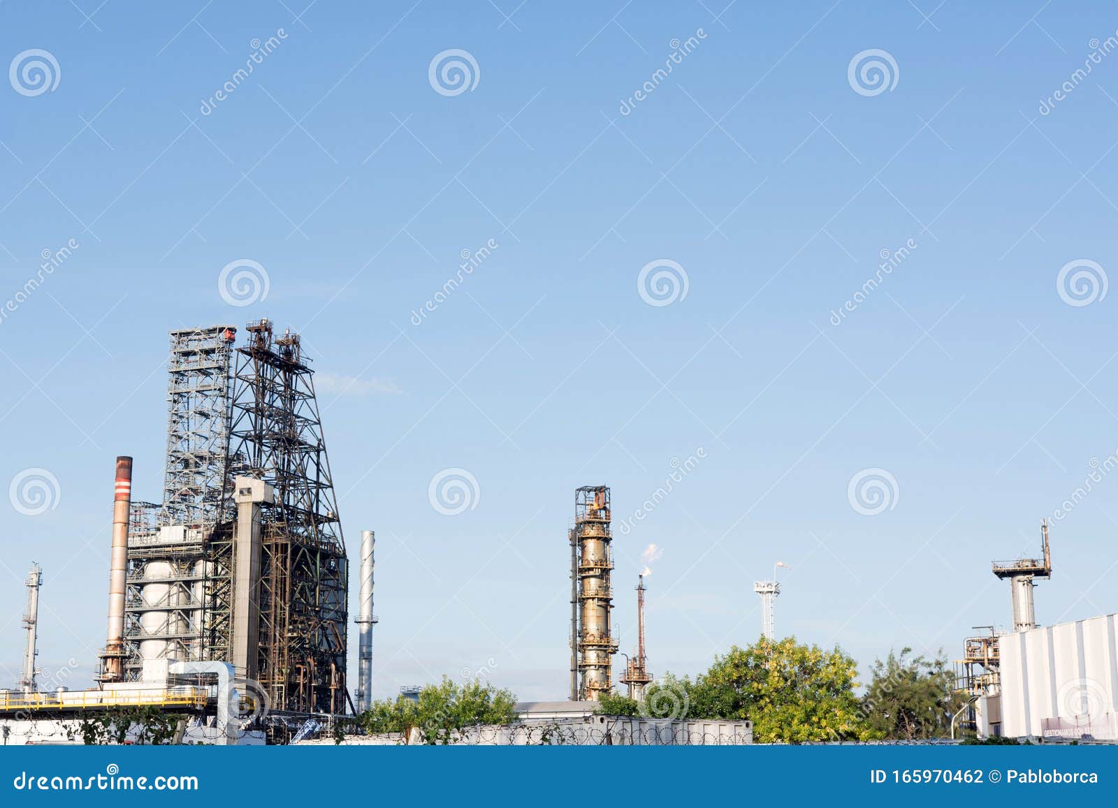 oil refinery in campana city, buenos aires