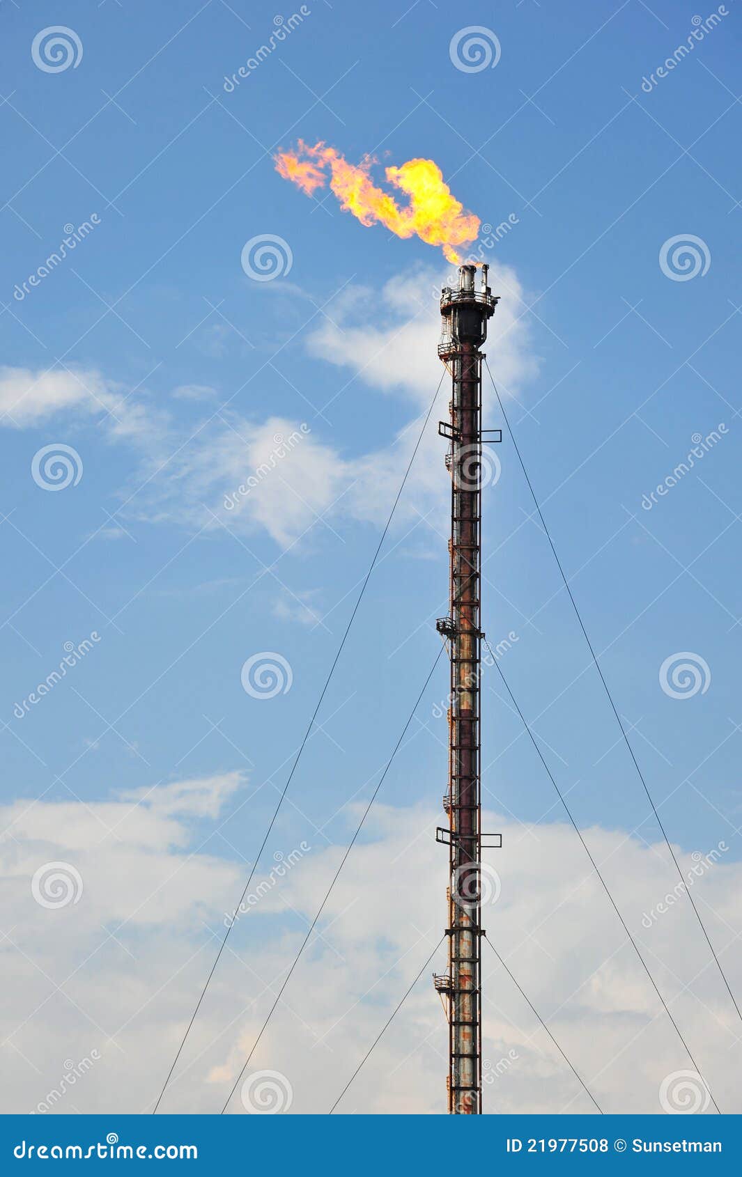 Oil Refinery Gas Flare Royalty Free Stock Photos Image 21977508