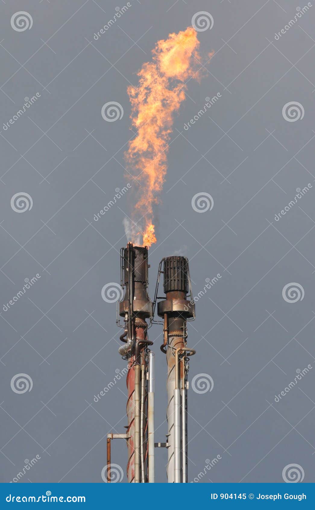 Oil Refinery Gas Flare stock image. Image of burn, industry 904145