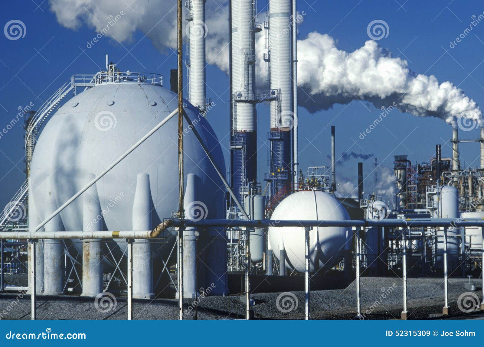 Oil Refinery, NJ stock image. Image of industry, fuels 52315309