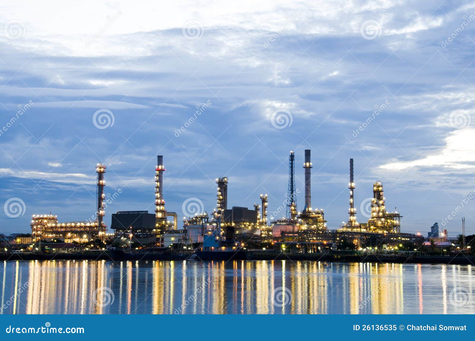 Oil Refinery Plant in the Dawn. Stock Image Image of bangkok