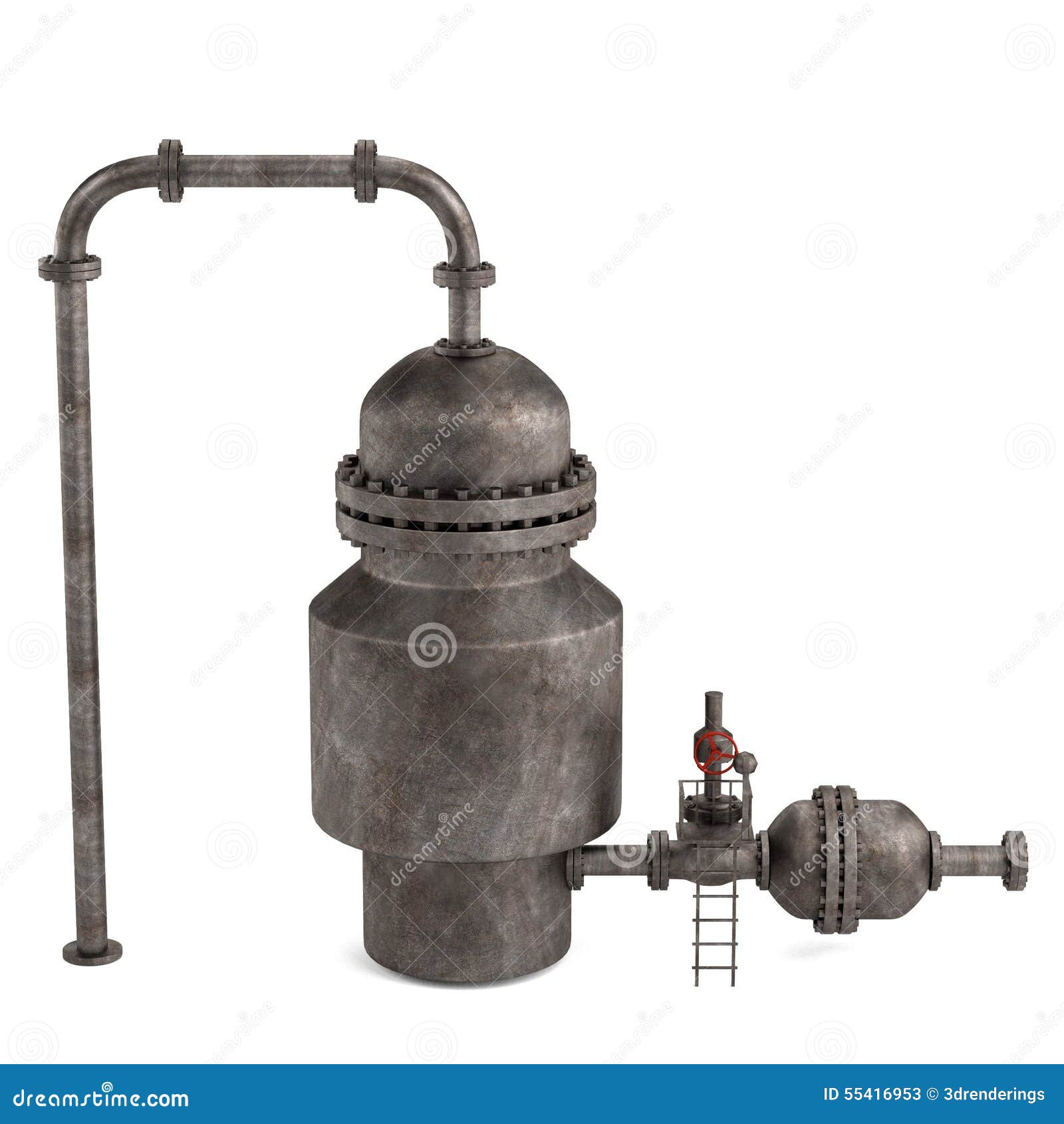 Oil Refinery Vacuum Distalation Unit Stock Illustration