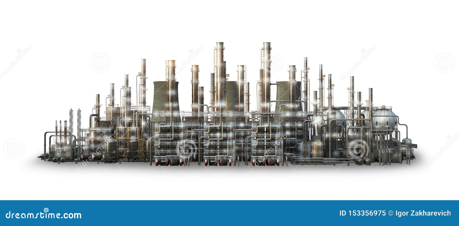 oil refining industry and petrochemical plant