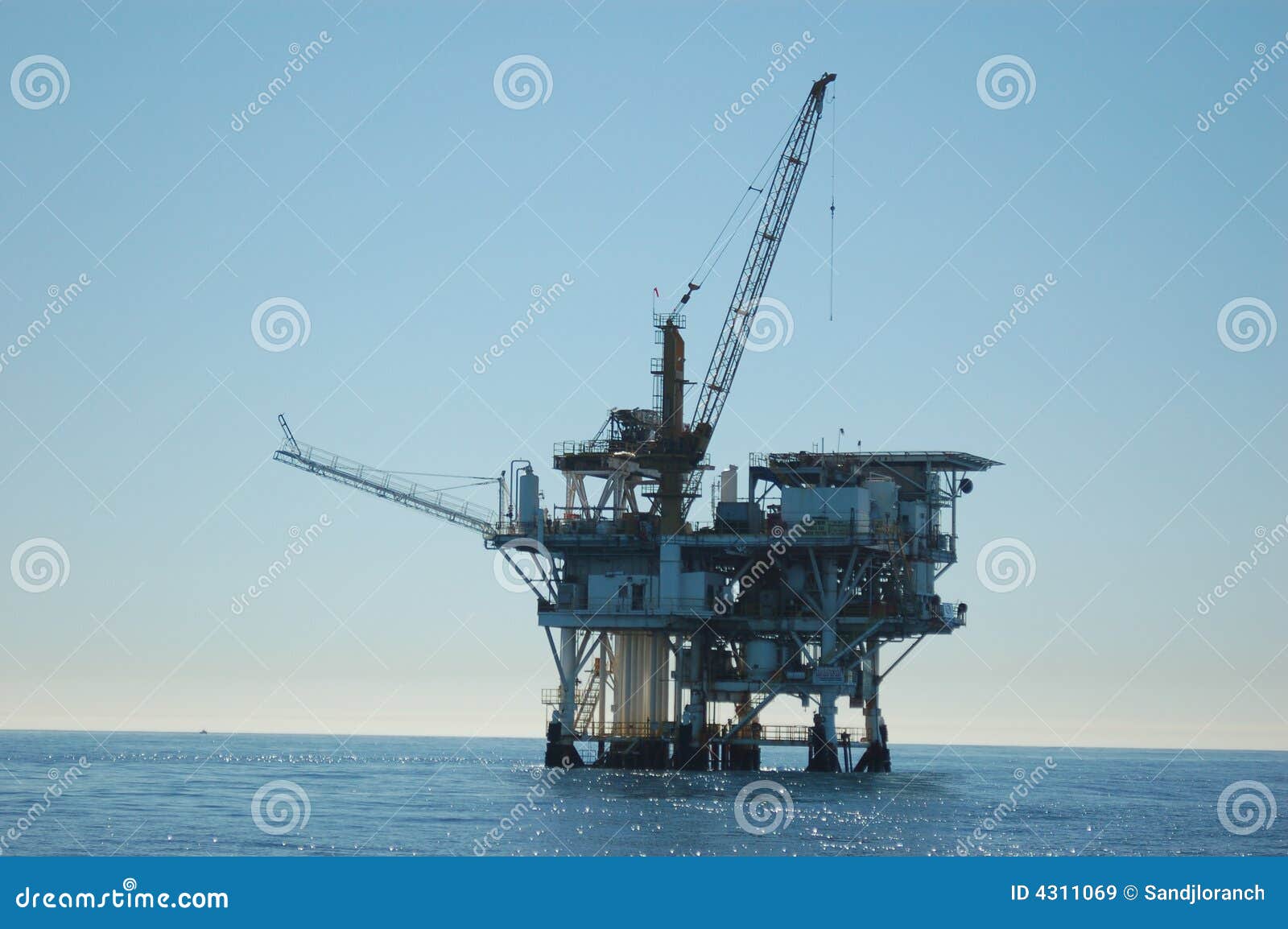 Oil Rig in the Pacific stock image. Image of fuel, environment 4311069