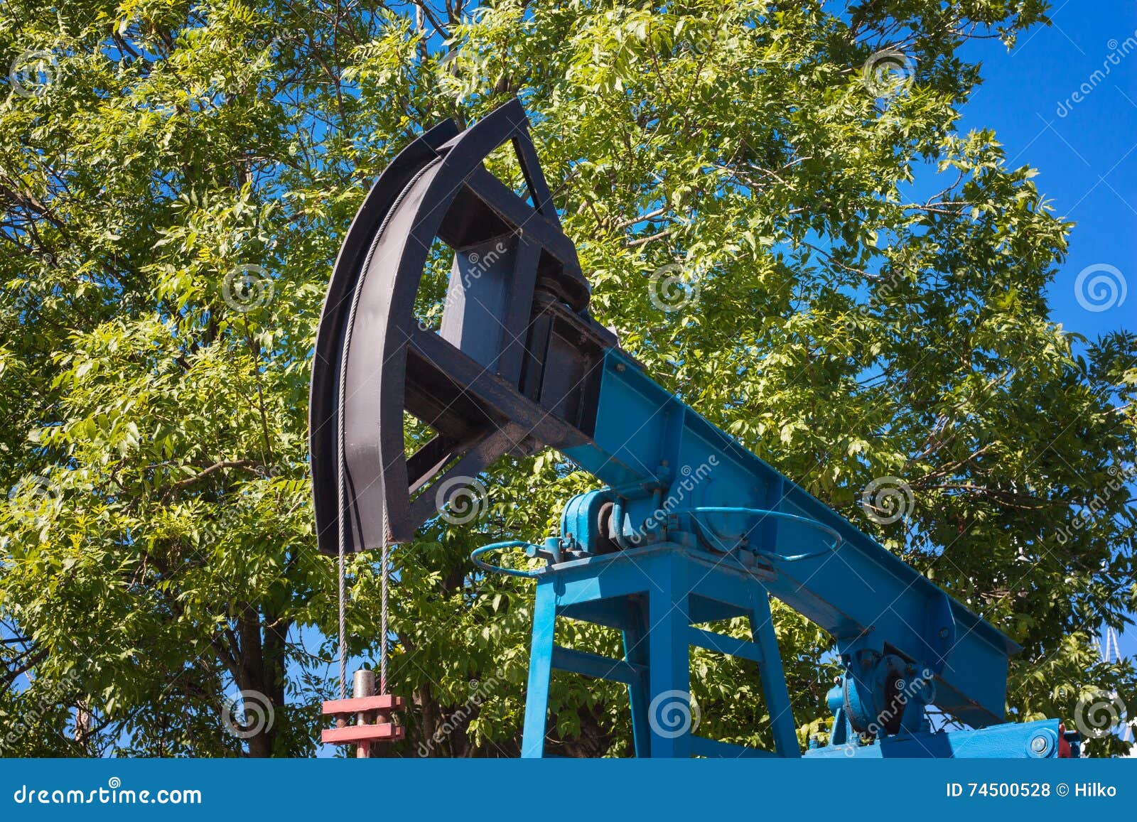 Oil rod pump stock photo. Image of pipeline, oilfield 74500528
