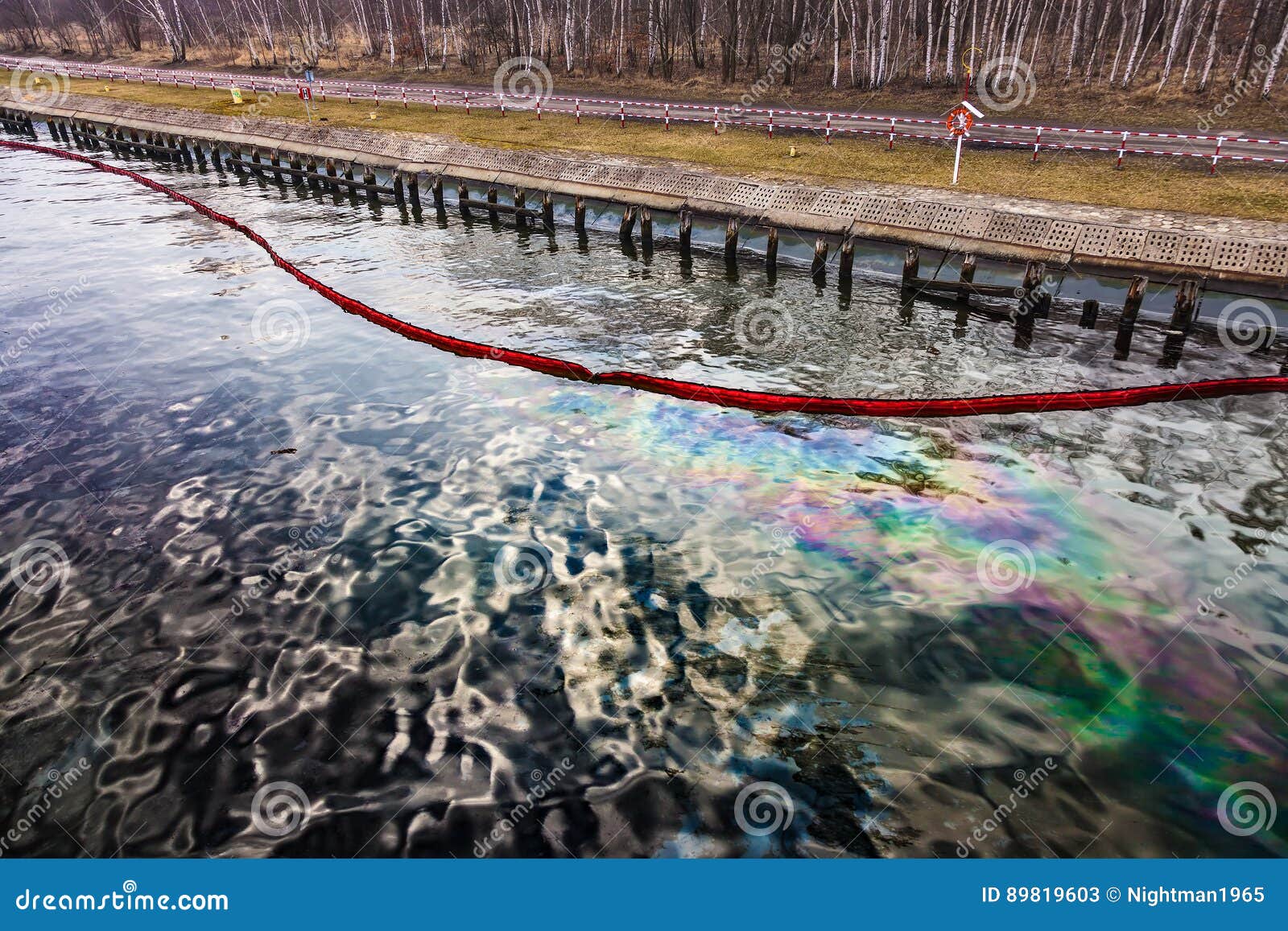 Oil spill on water stock image. Image of platform, petroleum 89819603