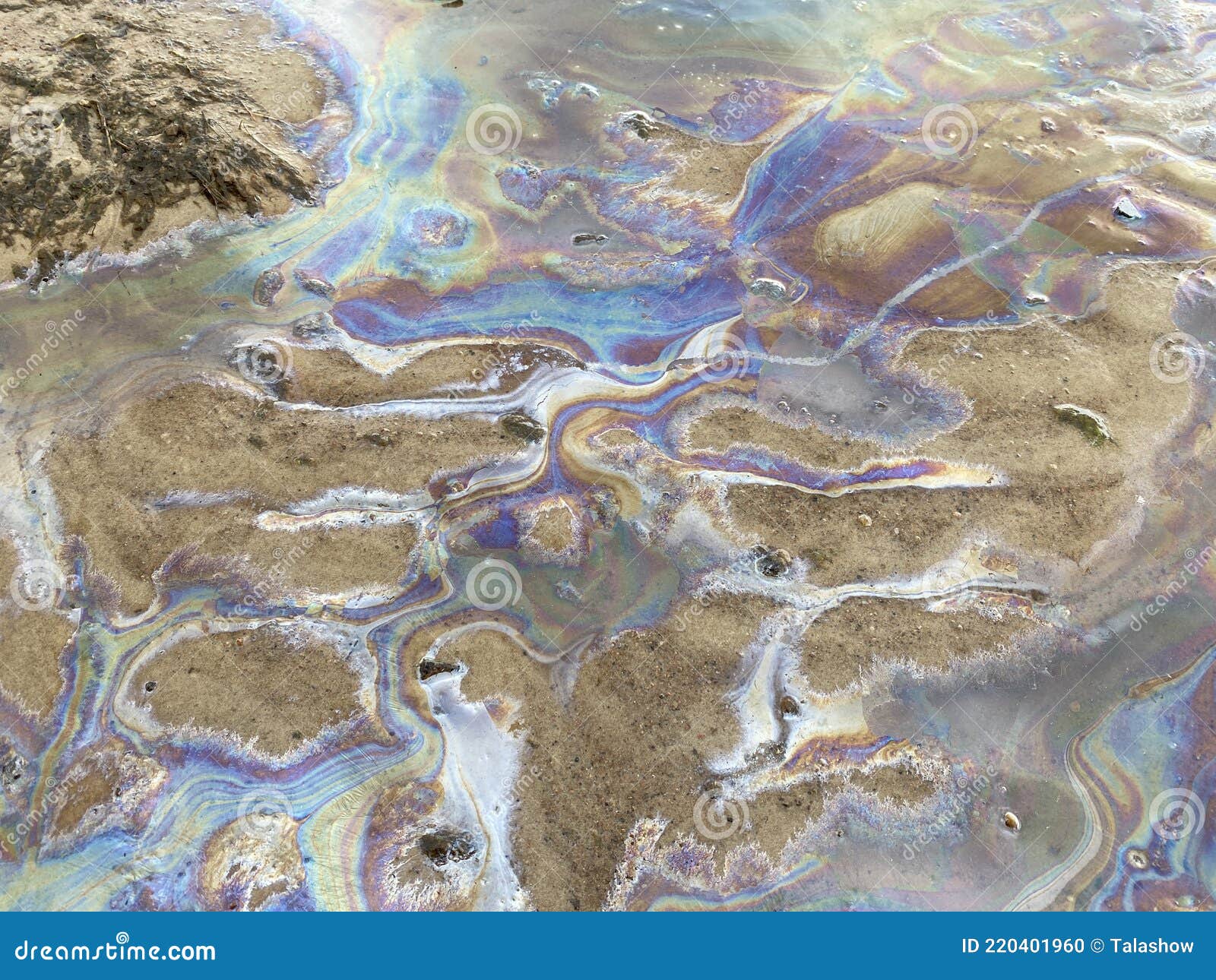Oil spills on the sand stock photo. Image of gulf, tragedy 220401960