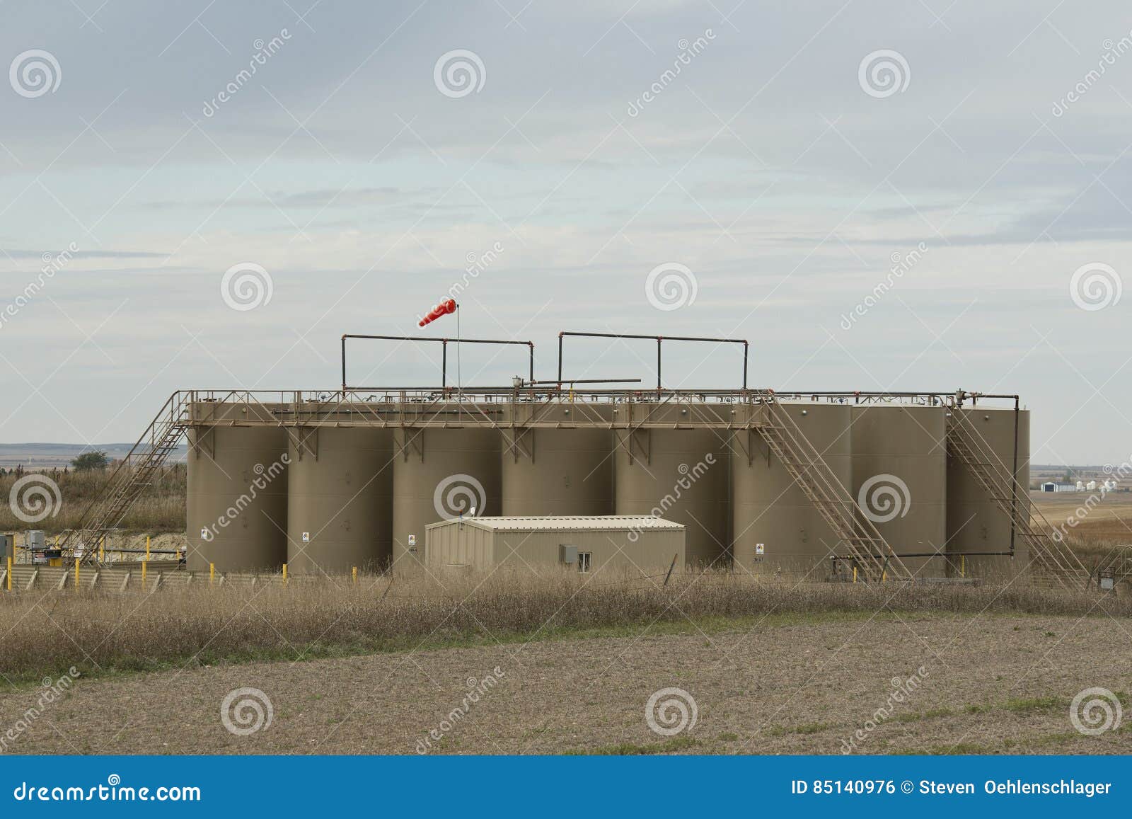 An Oil Storage Tanks in North Dakota Stock Photo Image of bakken
