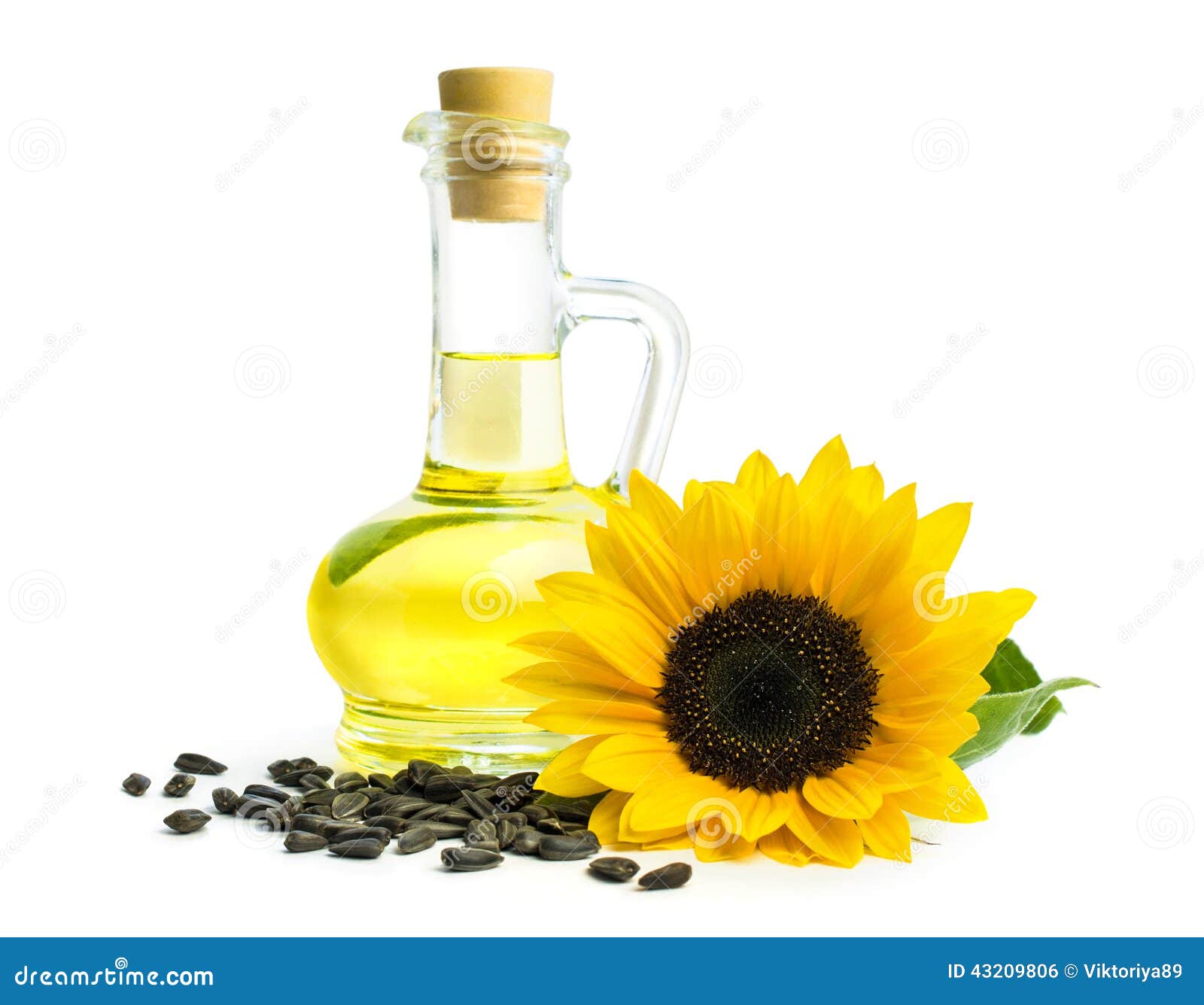 Oil with sunflower seeds stock photo. Image of healthy 43209806