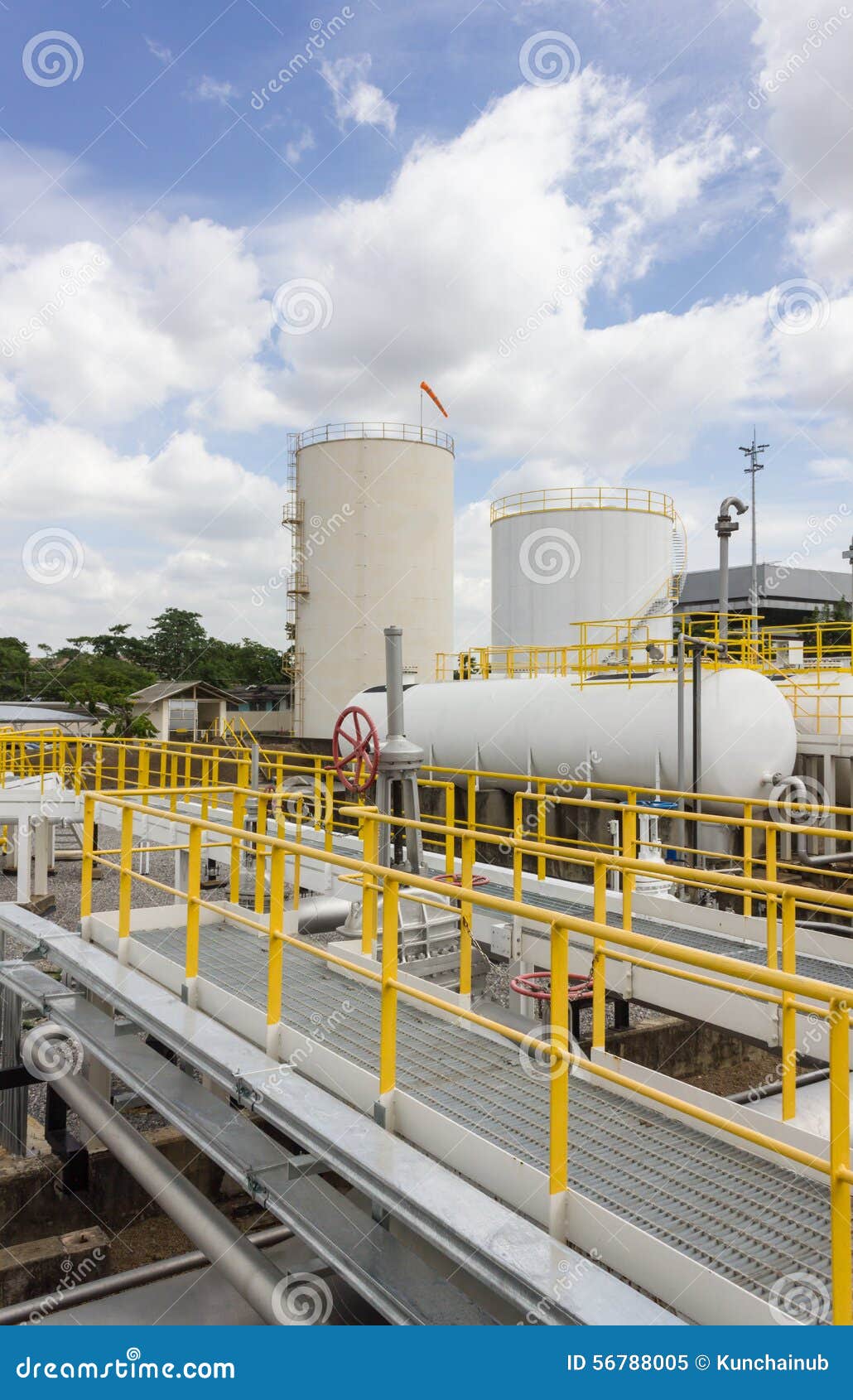 Oil tank farm in refinery stock image. Image of diesel 56788005