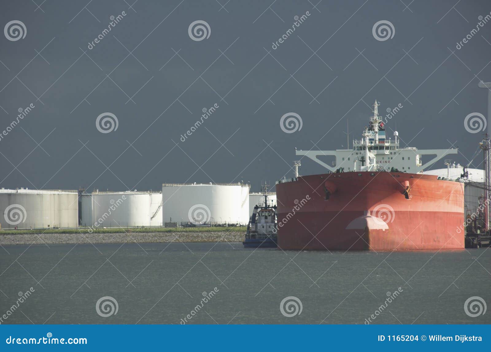 oil tanker in harbour