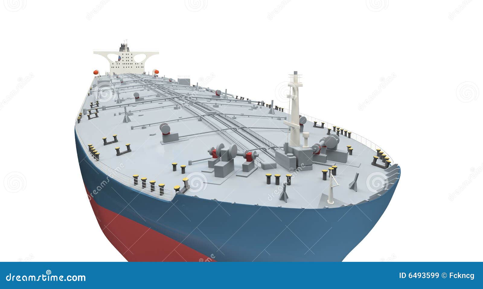 Oil Tanker Isolated Over White Stock Illustration Illustration of