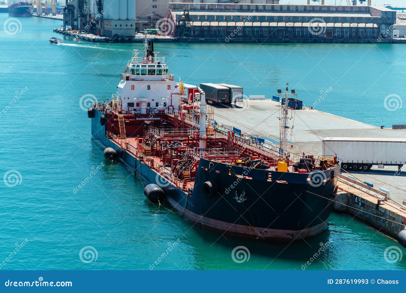 Oil Tanker in Port of Spain Stock Image Image of gasoline, storage