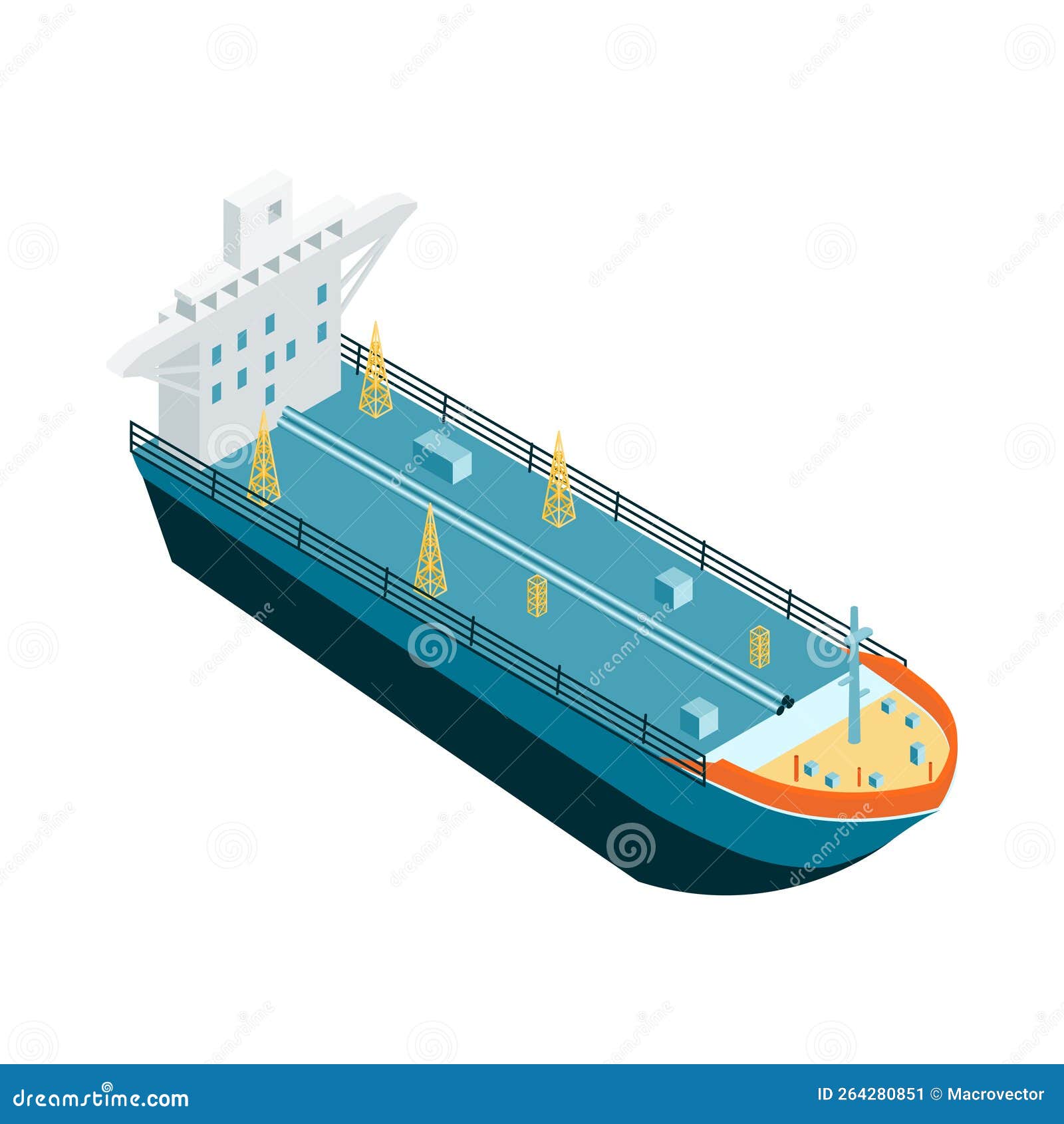 Oil Tanker Ship Composition Stock Vector - Illustration of ecology