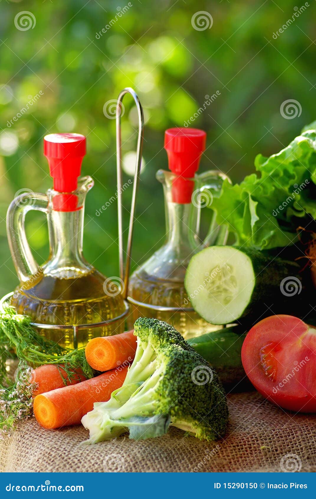 Oil Vinegar and Vegetables. Stock Photo Image of liquid, interior