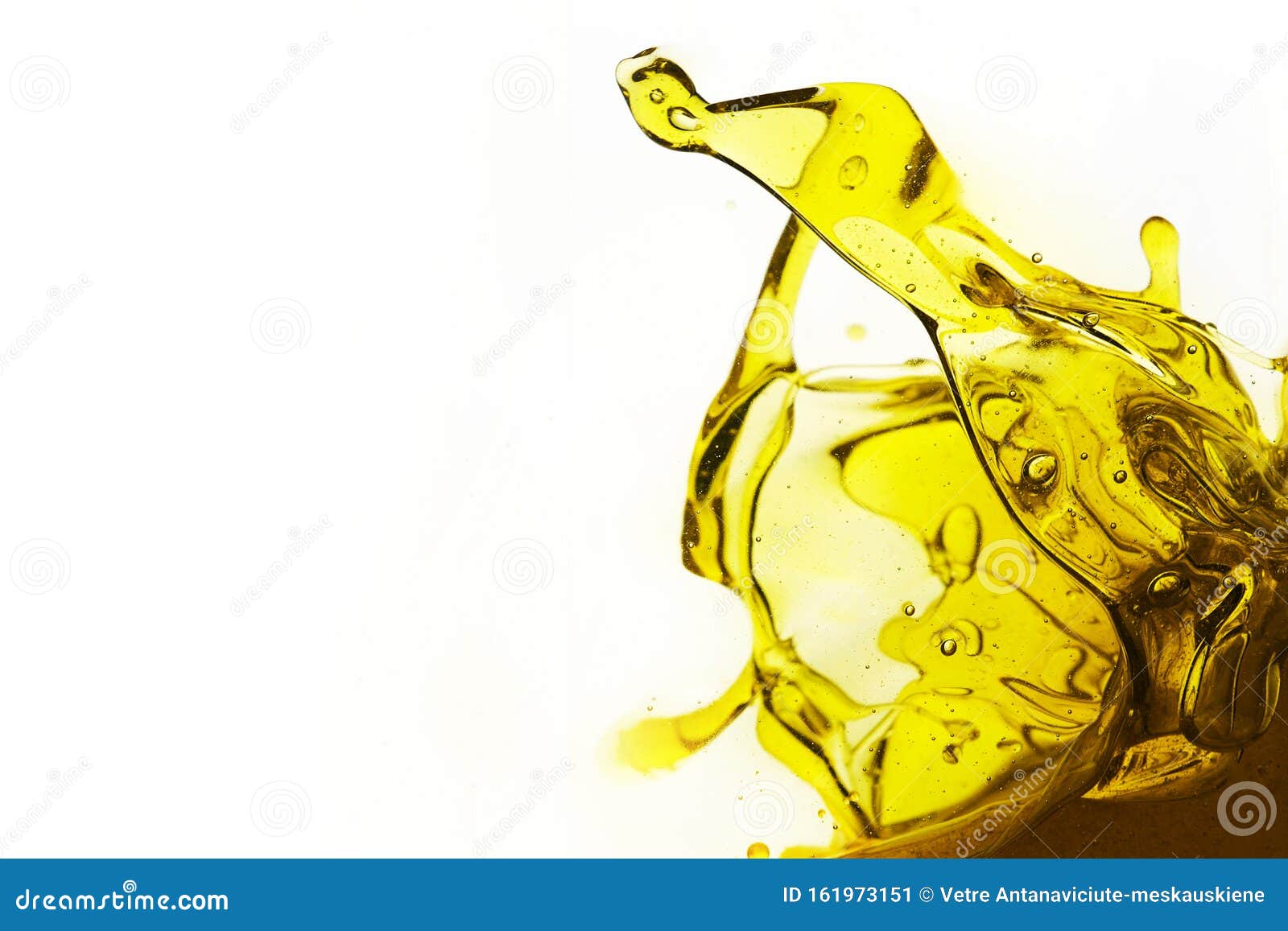 Yellow Oil Wave On A White Background Stock Image Image of bubble