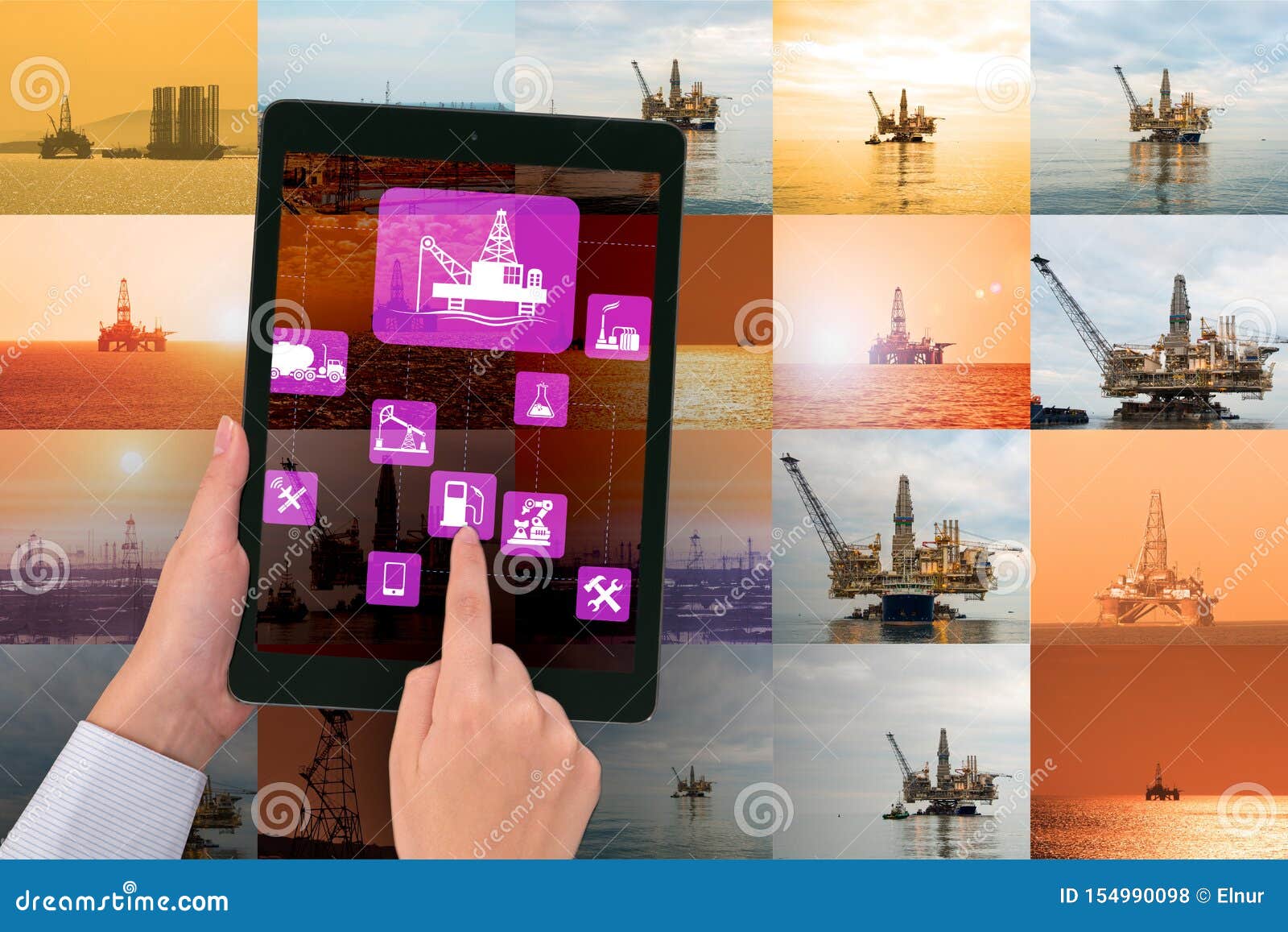 Oil Worker in Remote Operations Concept in Oil Industry Stock Photo