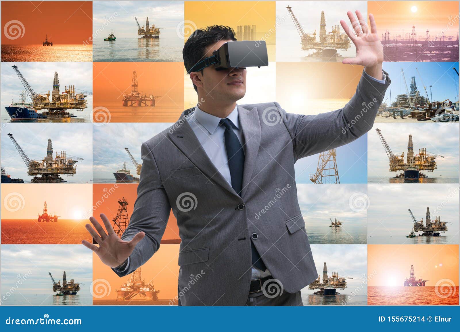 Oil Worker in Remote Operations Concept in Oil Industry Stock Photo
