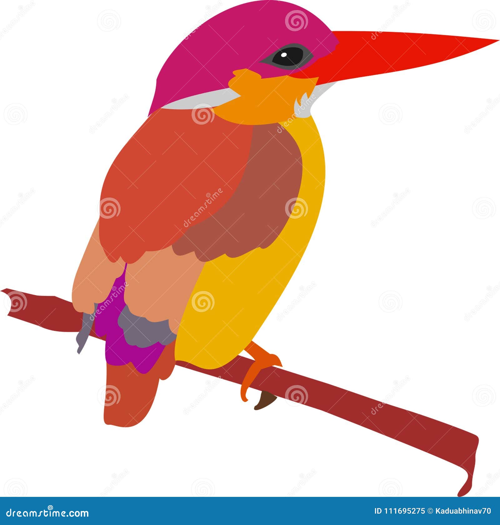 Oiseau Abstrait De Martin Pêcheur Image Stock Illustration