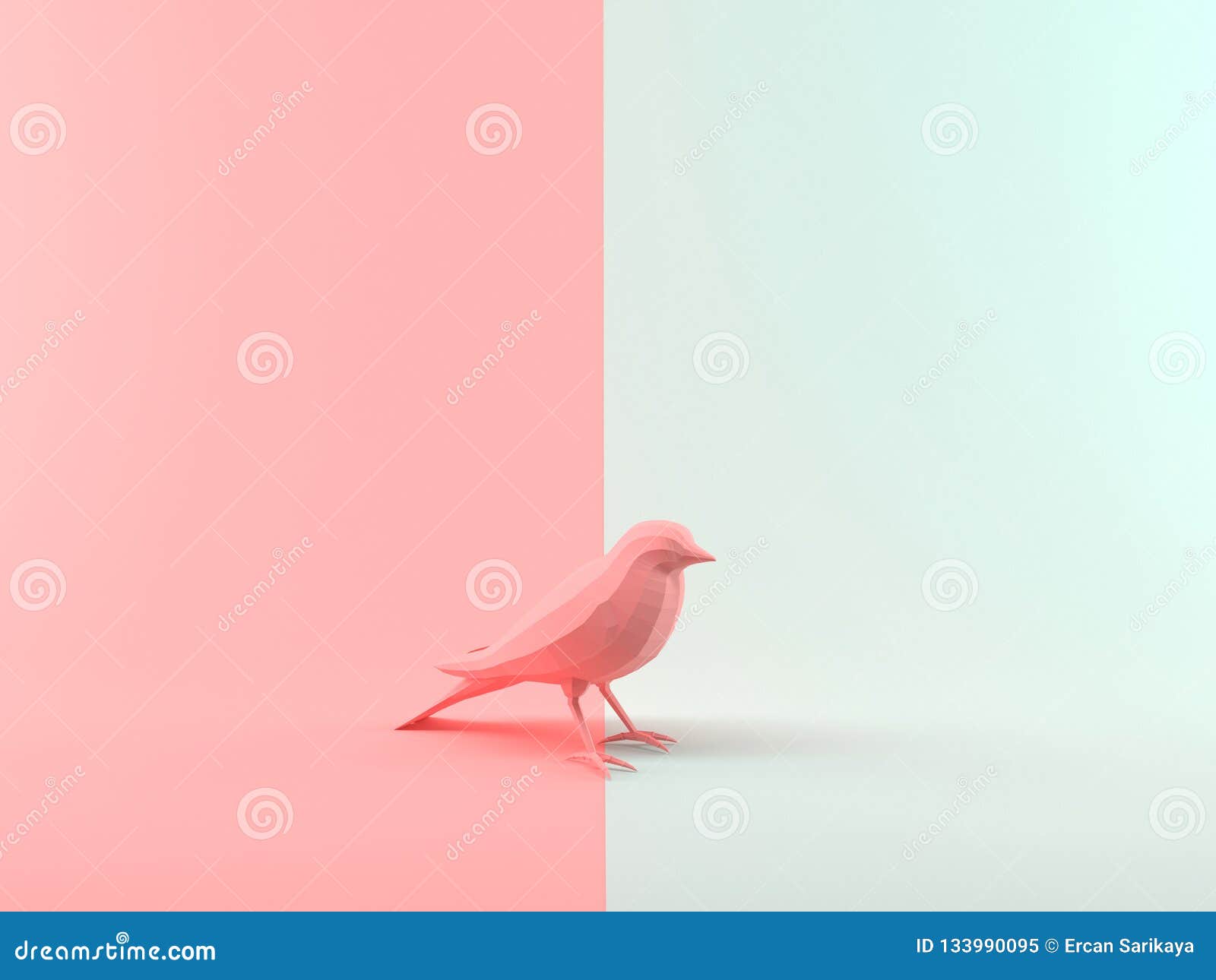Oiseau Abstrait Du Rendu 3d Illustration Stock