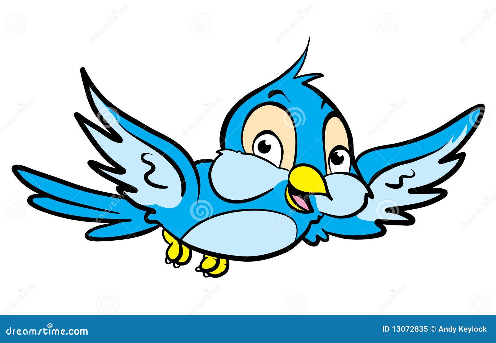 Illustration de dessin animé d un petit vol mignon d oiseau