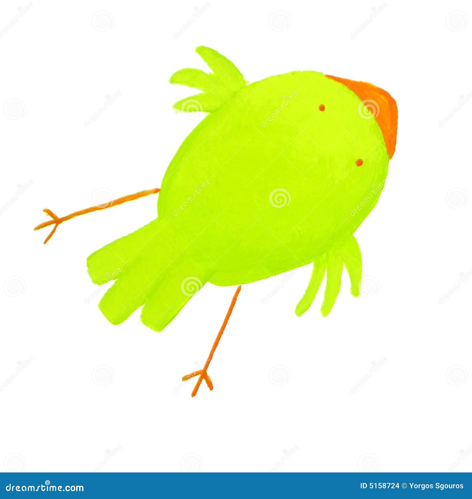 Oiseau Vert Abstrait Illustration Stock Illustration Du