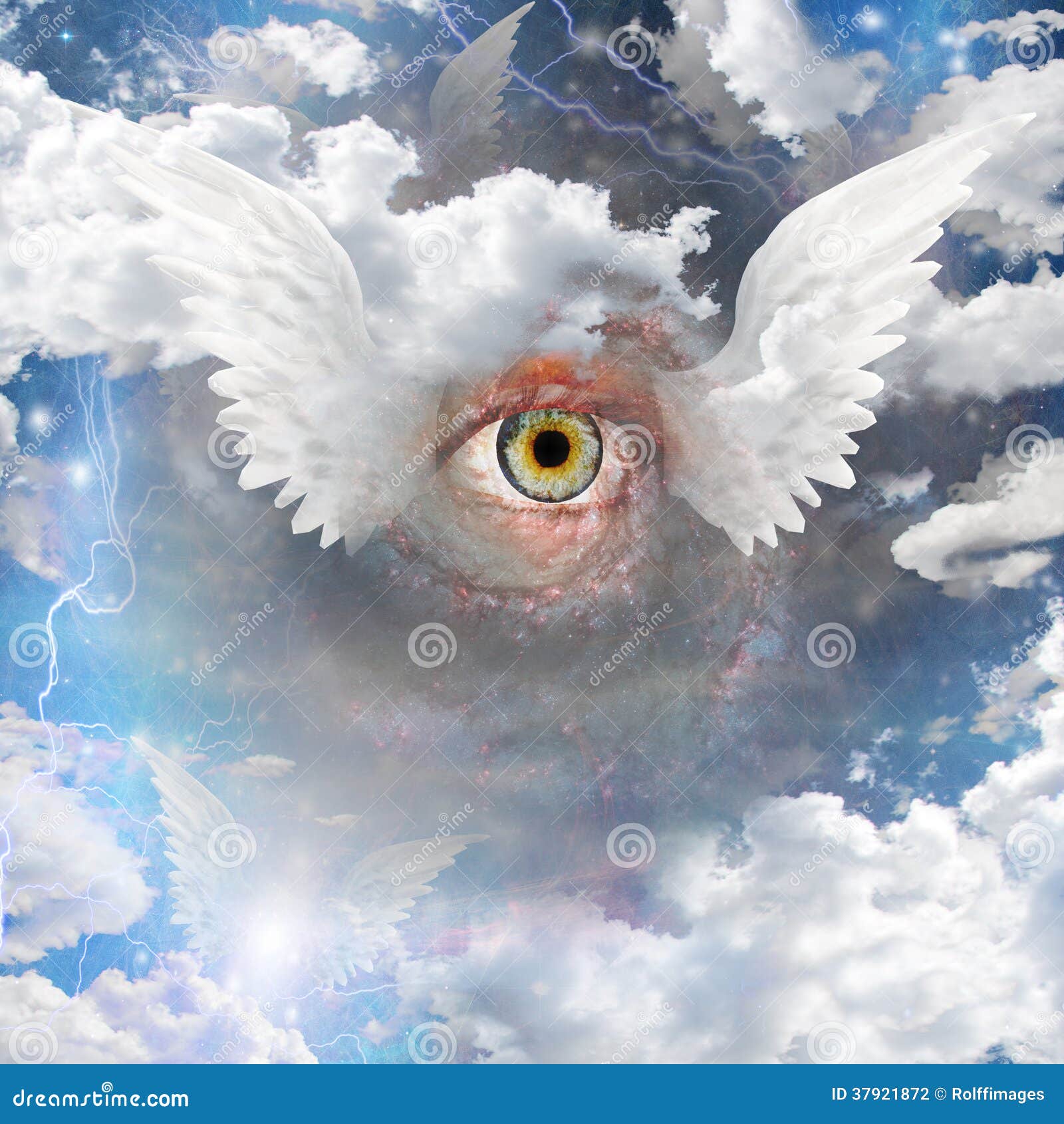 Ojo con alas stock de ilustración. Ilustración de cultura 37921872