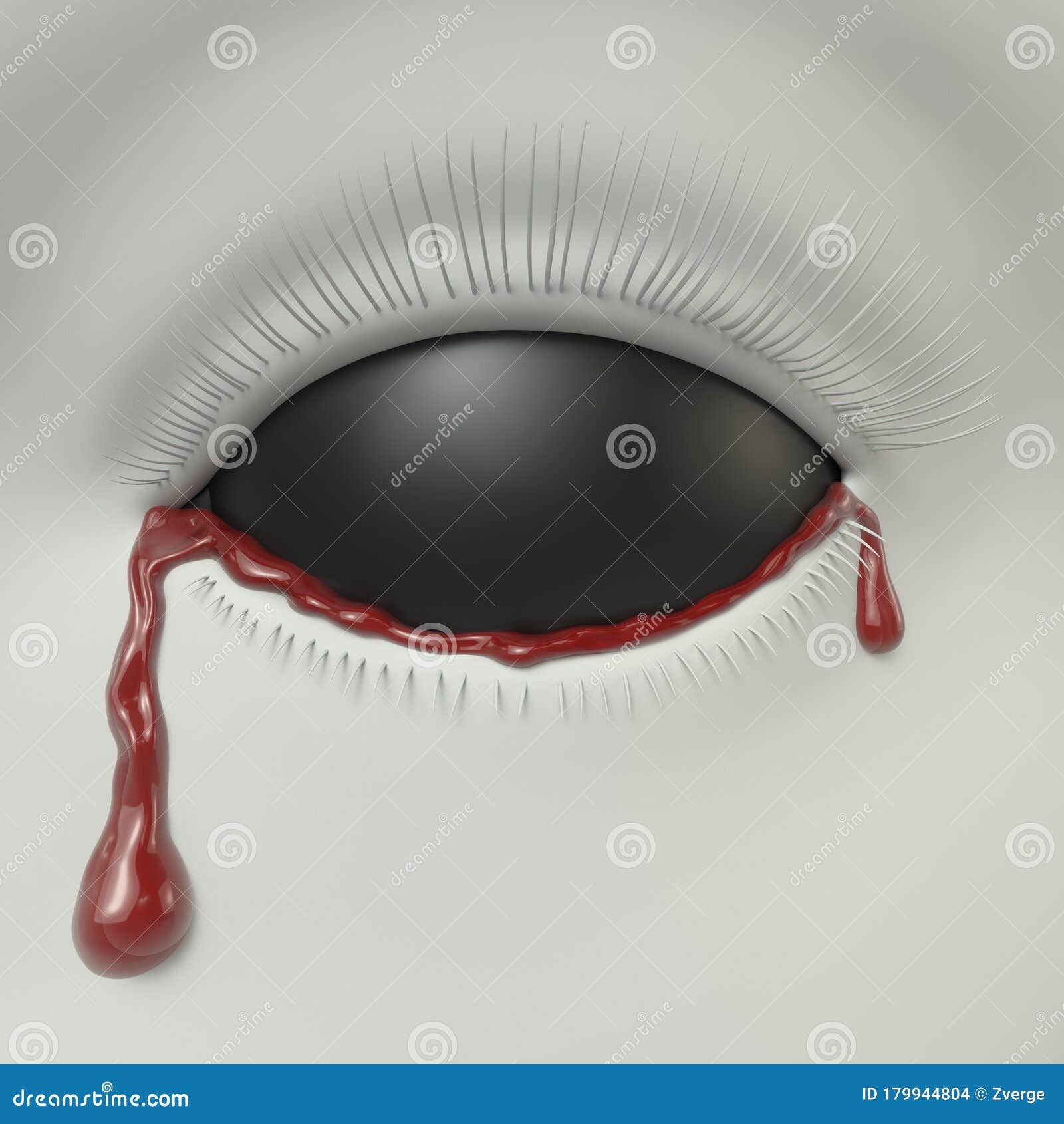 Ojo Negro Lágrima De Sangre Representación 3D Concepto De Arte Stock de  ilustración - Ilustración de belleza, manera: 179944804