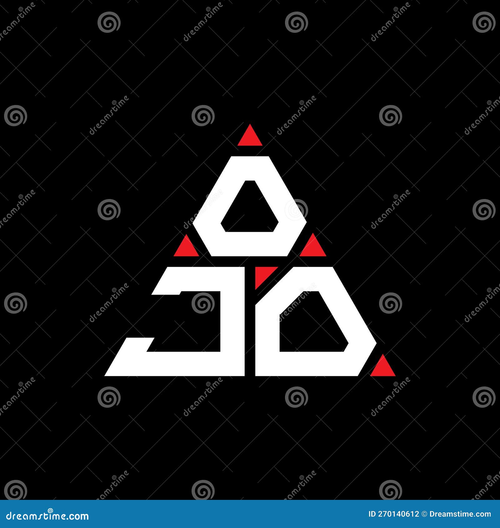 ojo triangle letter logo  with triangle . ojo triangle logo  monogram. ojo triangle  logo template with red