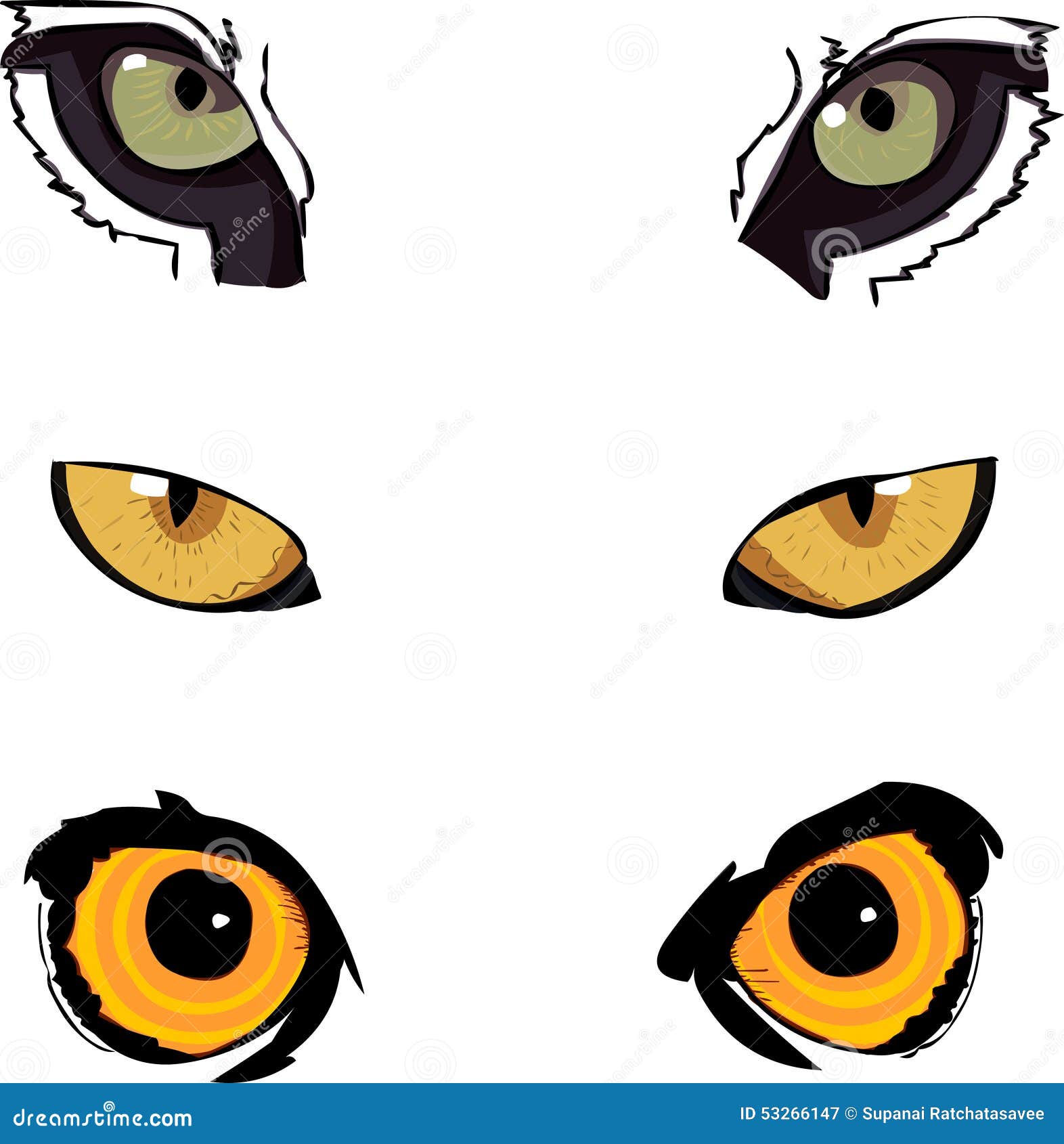 Ojos animales ilustración del vector. Ilustración de deporte - 53266147