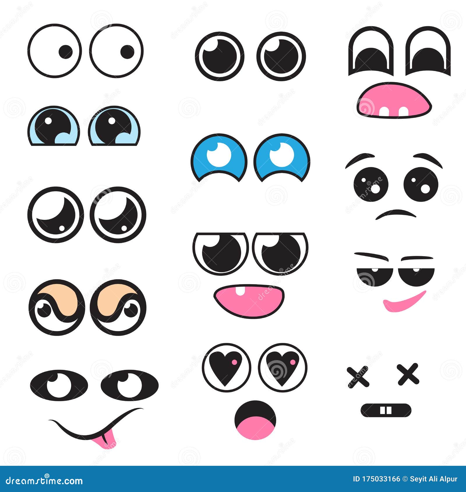 Ojos de caricatura ilustración del vector. Ilustración de aislado - 175033166 Ojos de caricatura ilustración del vector. Ilustración de aislado - 175033166