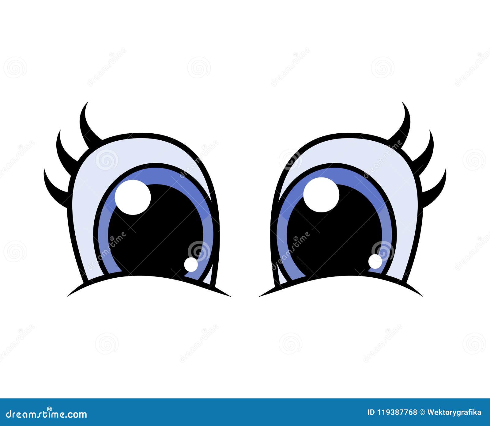 Ojos Del Personaje De Dibujos Animados Con Diseño Del Vector De Los  Latigazos Aislados En Whi Ilustración del Vector - Ilustración de humano,  latigazos: 119387768