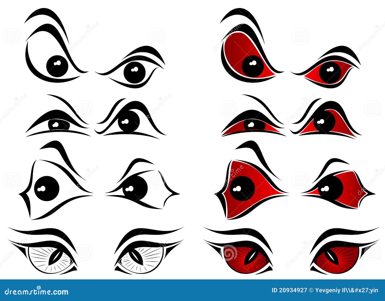 Ojos malvados ilustración del vector. Ilustración de felino - 20934927 Ojos malvados ilustración del vector. Ilustración de felino - 20934927