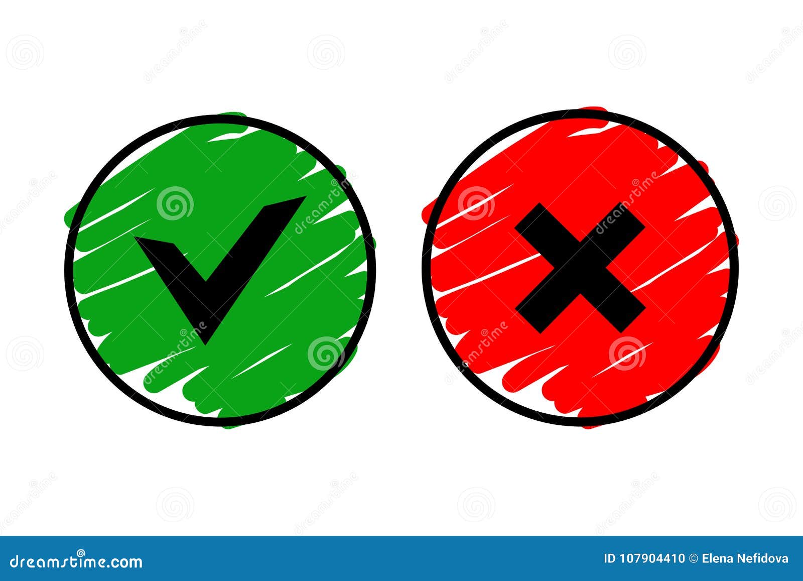 OK And Cancel Icon Vector Web Button Stock Vector - Illustration of
