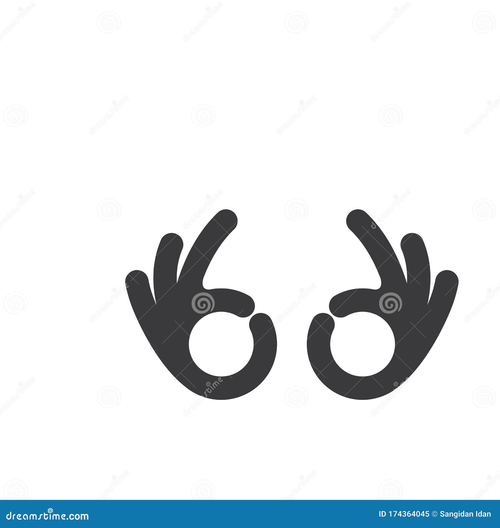 ok hand gesture  icon   
