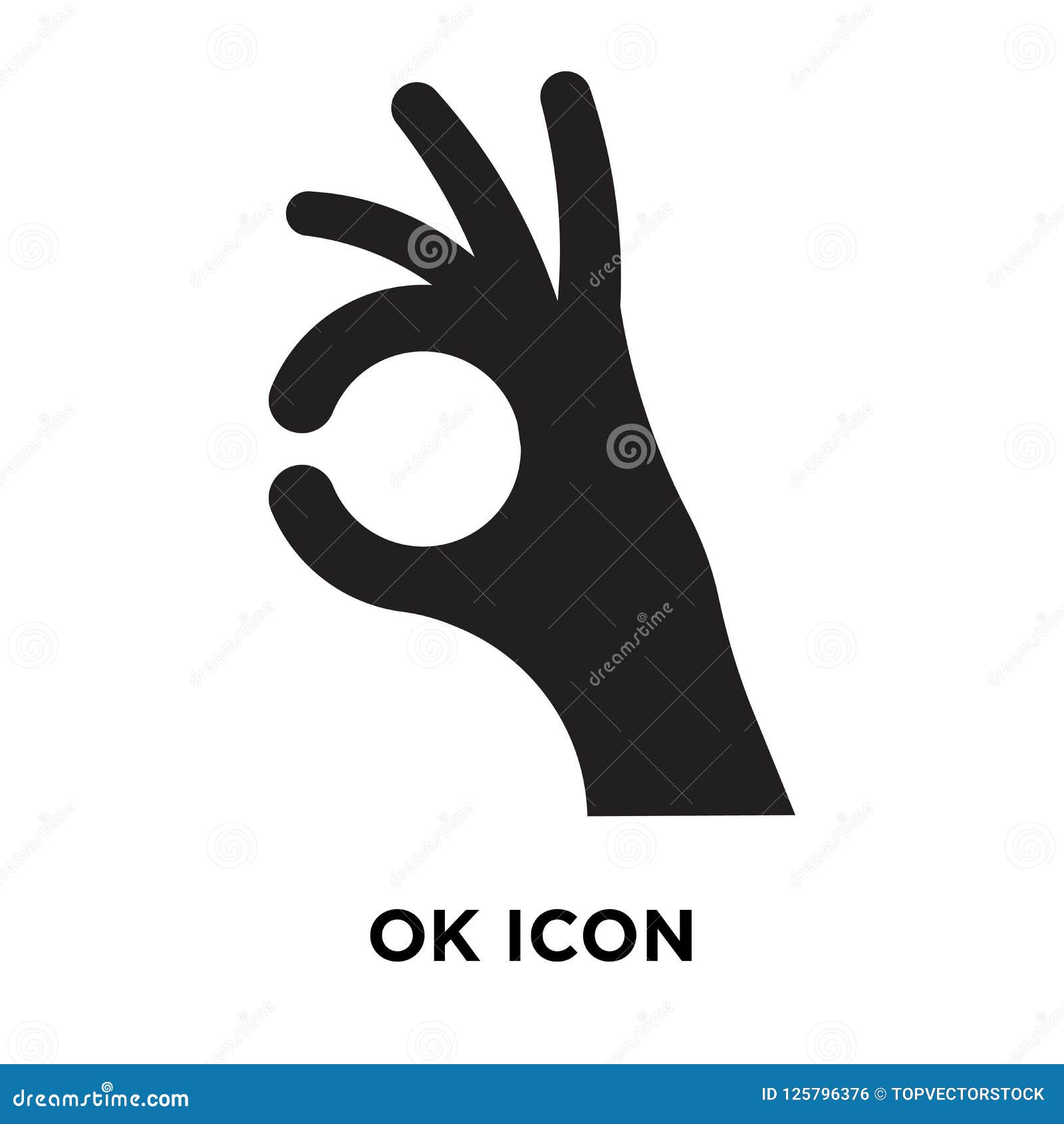 ok icon   on white background, logo concept of ok