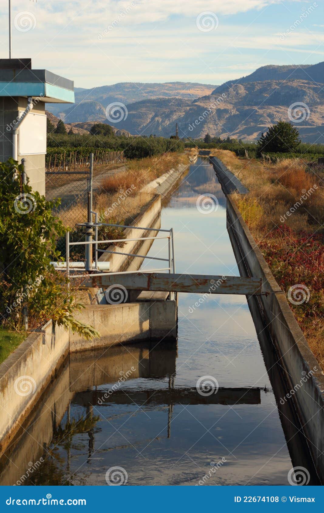 Okanagan Irrigation Canal, British Columbia Stock Photo Image of