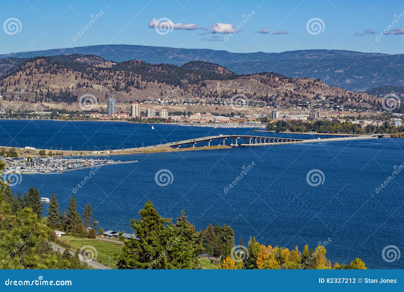 okanagan lake bridge kelowna bc canada