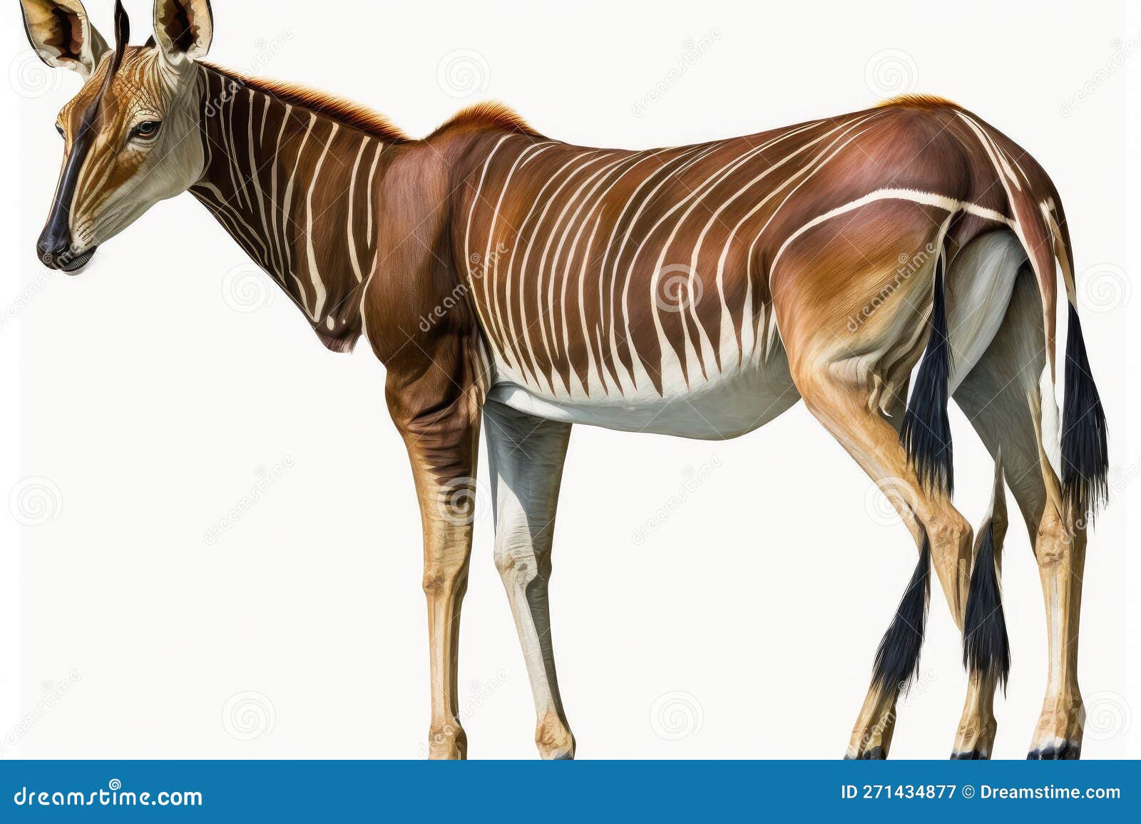 Okapi Watercolor, Close Up Predator Animals Wildlife. Ultra High