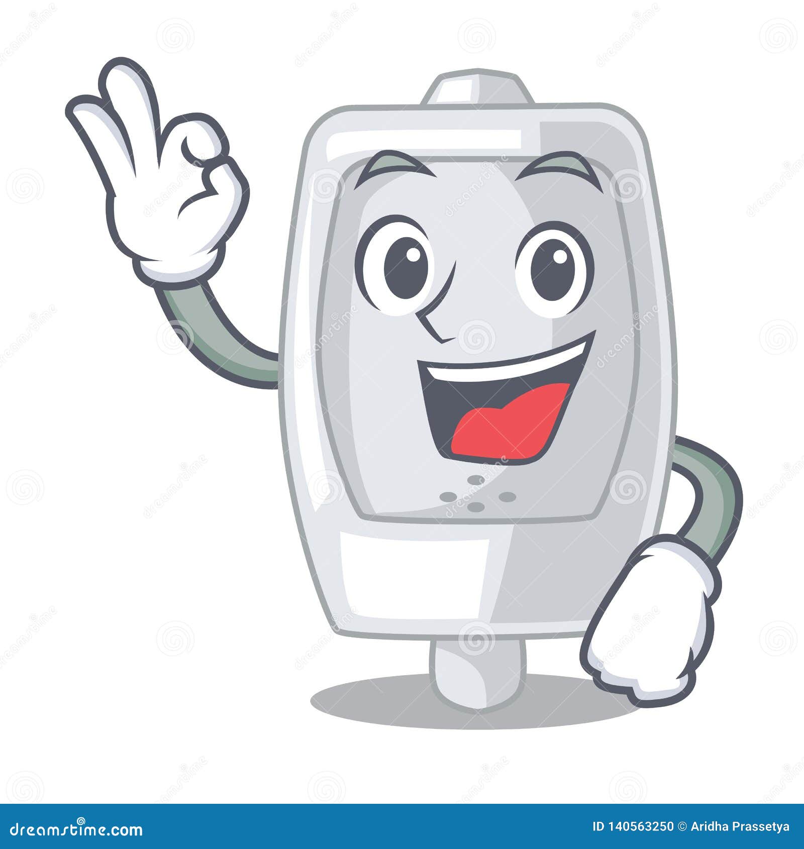 Okay Urinal in the a Cartoon Shape Stock Vector Illustration of