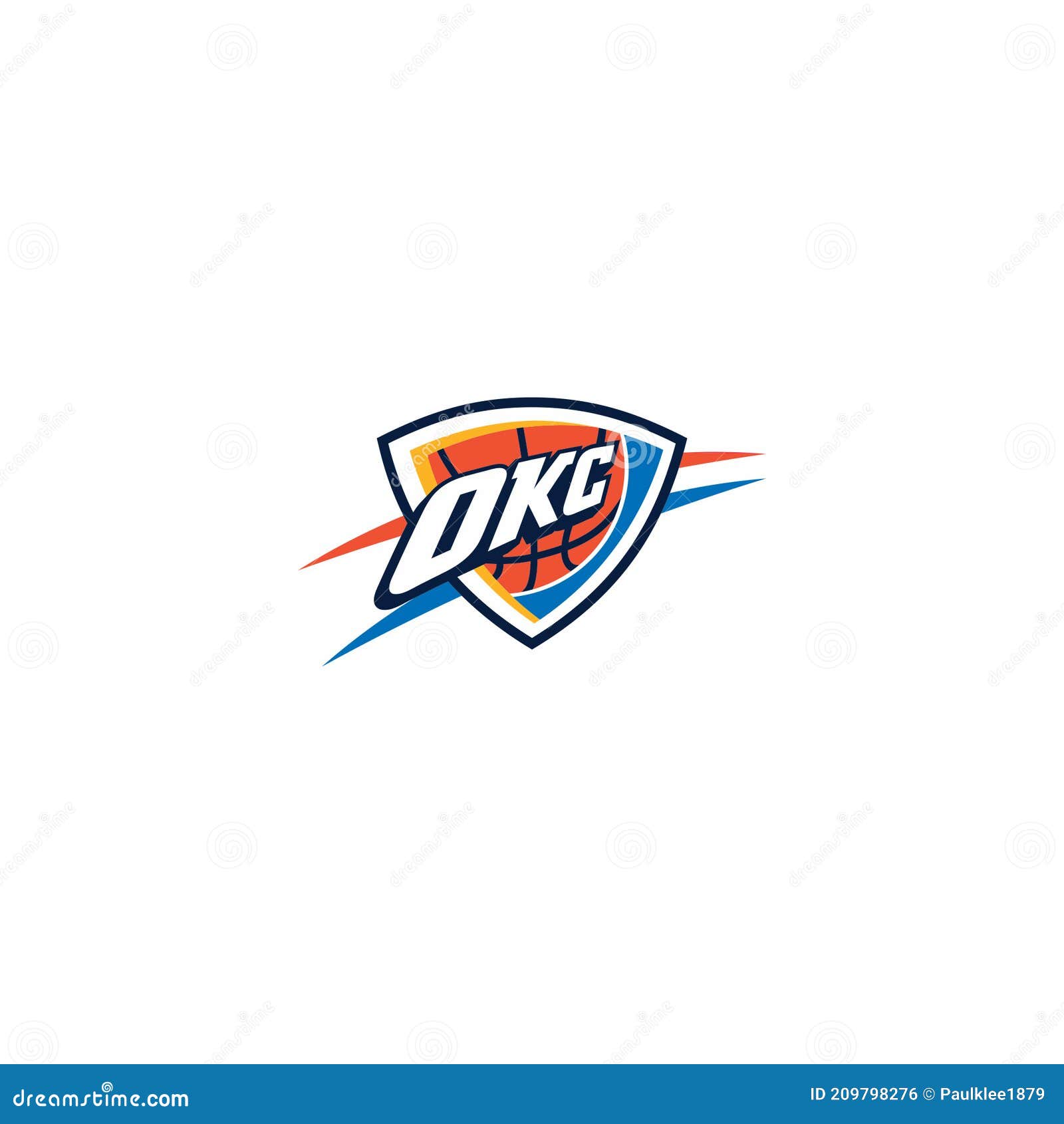 Okc Thunder Logo Editorial Illustrative on White Background Editorial Photo  - Illustration of association, jazz: 209798276