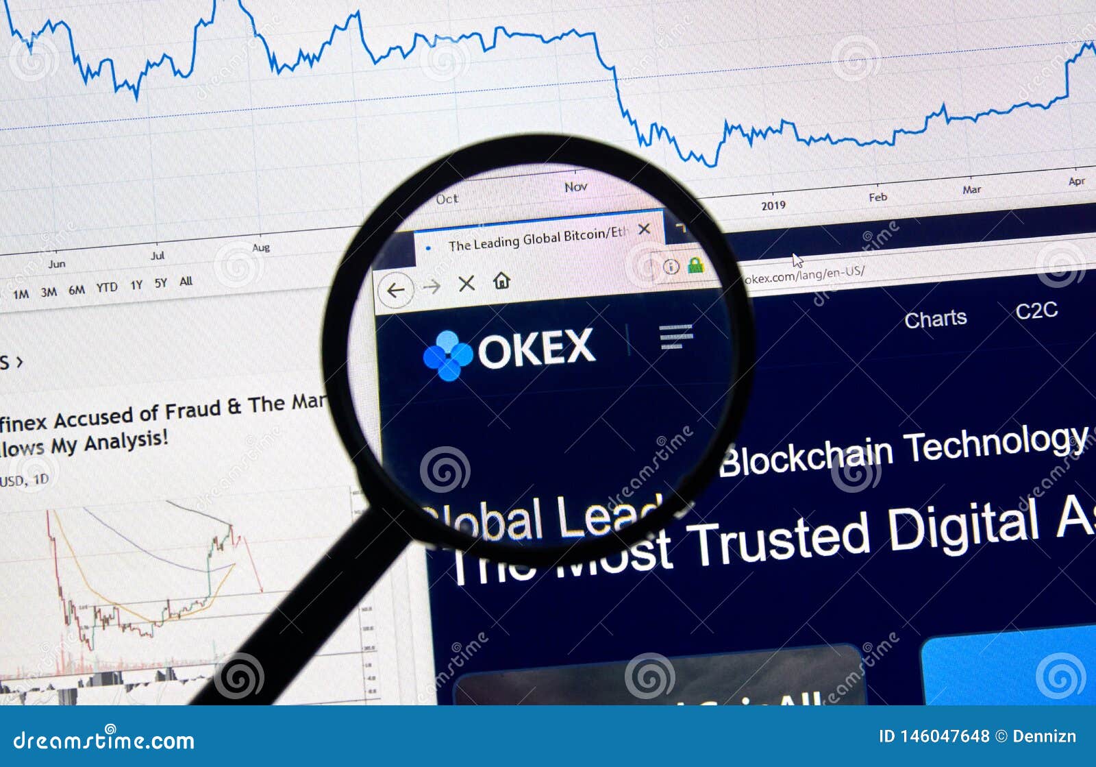 OKEX Cryptocurrency Exchange Site Editorial Stock Photo ...