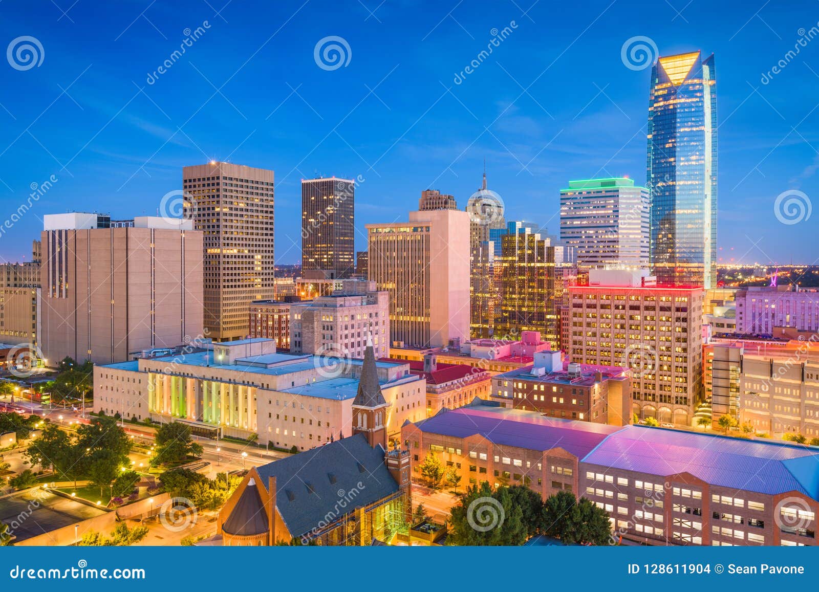 oklahoma city, oklahoma, usa skyline